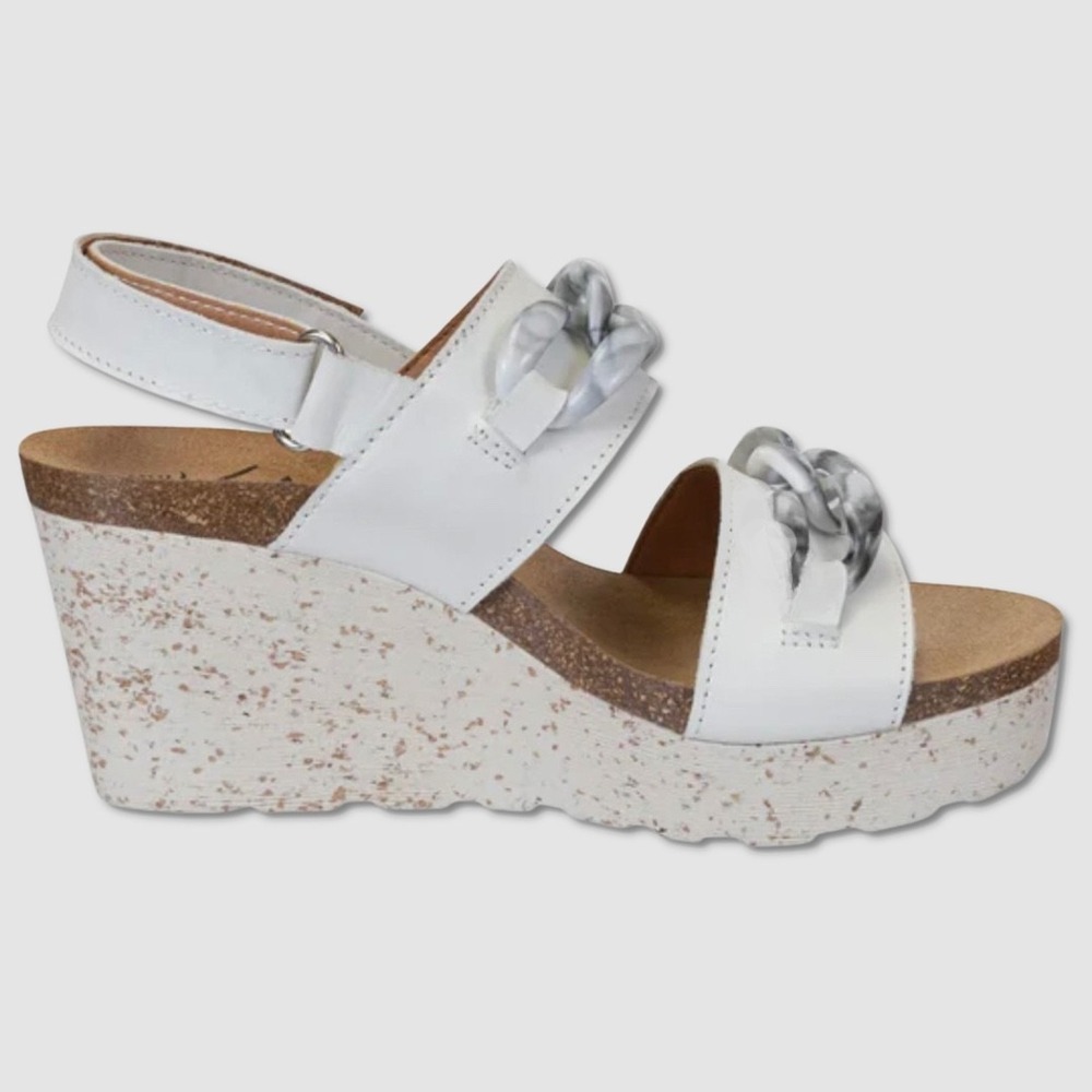 OTBT Fair Isle Platform Sandals - NWT Womens Size 8.5 Chamois - #49255-ZZ5 - Picture 2 of 4